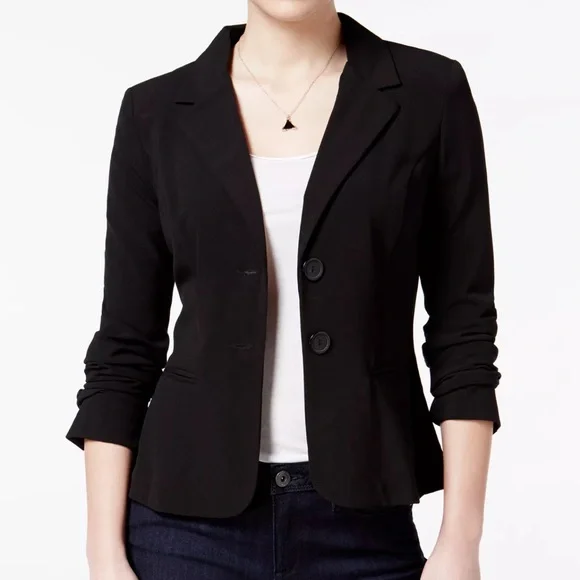 BCX Jackets Coats Bcx Black Button Blazer Suit Jacket